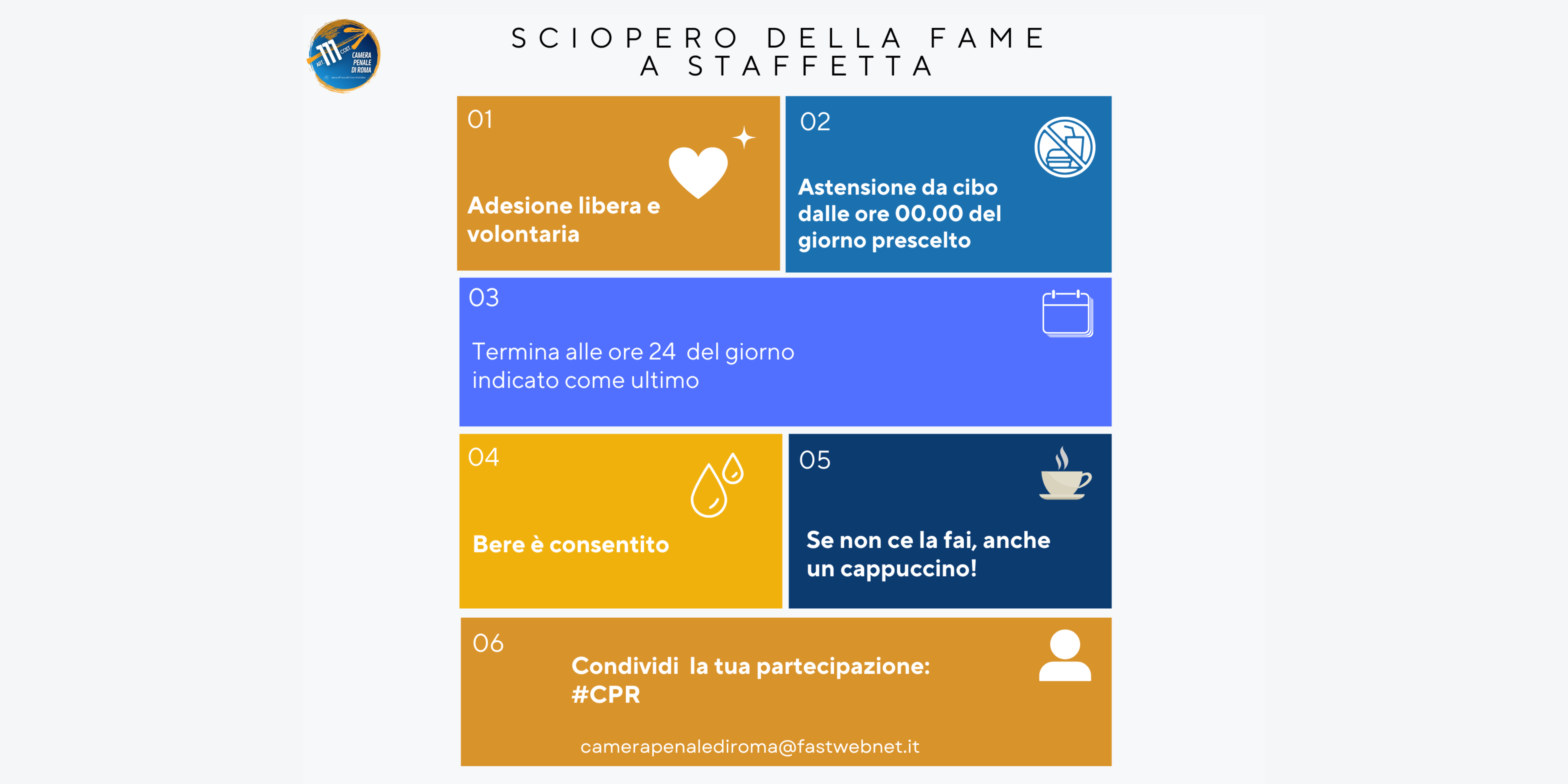 Sciopero della fame a staffetta